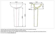 Load image into Gallery viewer, JOMOO wall hung basin with full pedestal 12103-1/11P-I011