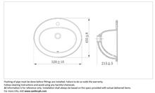 Load image into Gallery viewer, JOMOO self-rimming basin  520 x 435 x 215mm 12497-1/11Z-I011
