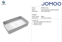 Load image into Gallery viewer, JOMOO countertop basin  577 x 355 x 126mm 12719-1/01K-I011