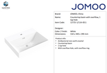 Load image into Gallery viewer, JOMOO countertop basin  550 x 440 x 190mm 12725-1/11K-I011