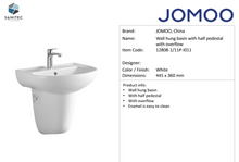 Load image into Gallery viewer, JOMOO wall hung basin with half pedestal 12808-1/11P-I011
