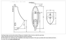 Load image into Gallery viewer, JOMOO wall hung urinal 260x360x690mm rear 13065-2Z/31K-I011