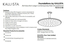 Load image into Gallery viewer, Kallista Air-induction Large Contemporary 30.5 cm Diameter Raindome Single Function Shower P21513-00-AD