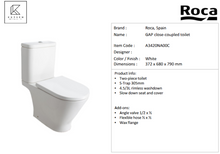 Load image into Gallery viewer, Roca GAP Rimless® 2-piece toilet A3420NA00C