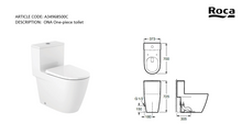 Load image into Gallery viewer, Roca Ona 1pc toilet rimless ® Vortex A34968500C
