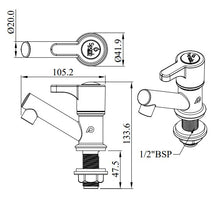 Load image into Gallery viewer, Sparsh Pearl CASPER pillar tap white/ivory CAS-2803