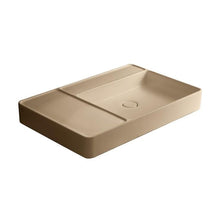 Load image into Gallery viewer, COTTO Quil lavatory 3 tap holes right shelf taupe CPW0501