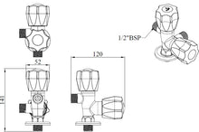Load image into Gallery viewer, Sparsh Pearl HI-FLO 2way angle valve w/ flange HFL-1313