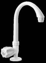 Load image into Gallery viewer, Sparsh Pearl HI-FLO swan neck sink cock (T/M) w/ flange HFL-1318
