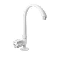 Load image into Gallery viewer, Sparsh Pearl HI-FLO swan neck sink cock (T/M) w/ flange HFL-1318