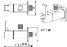 Load image into Gallery viewer, Sparsh Pearl LUDO angle valve w/ flange 15mm LD-1263