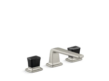 Load image into Gallery viewer, Kallista Sink Faucet, low spout, black crystal knob nickel silver P24705-CB-AD