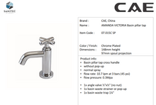 Load image into Gallery viewer, CAE Amanda Basin Pillar Tap Chrome 07.1015C-SP