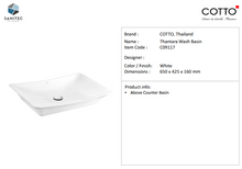 Load image into Gallery viewer, Cotto Thantara Wash Basin C09117