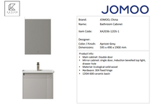 Load image into Gallery viewer, JOMOO wall hung vanity unit apricot grey XA2036-12DS-1