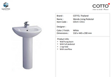 Load image into Gallery viewer, Cotto Wendy Wendy Living Pedestal C014 + C411