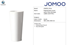 Load image into Gallery viewer, JOMOO round pedestal basin 400x400x800 mm 12869-1/01P-PHL1