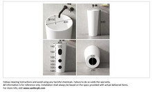 Load image into Gallery viewer, JOMOO round pedestal basin 400x400x800 mm 12869-1/01P-PHL1