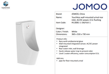 Load image into Gallery viewer, JOMOO touchless wall hung urinal rear inlet PJ13085-1-1M/41K-1