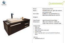Load image into Gallery viewer, Queenswood Aurora wall vanity unit with drawer AU800-LG