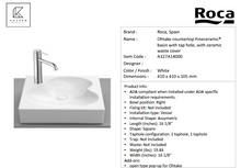 Load image into Gallery viewer, Roca Ohtake Countertop Basin White A327A14000