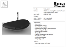 Load image into Gallery viewer, Roca Ohtake Countertop Basin Matt Black A327A1P080