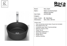 Load image into Gallery viewer, Roca OPTICA countertop basin without overflow A327B15080