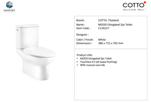 Load image into Gallery viewer, Cotto Mood Two Piece touchless toilet C126227