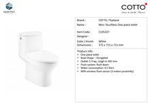 Load image into Gallery viewer, Cotto Micc Touchless One-piece toilet C105327