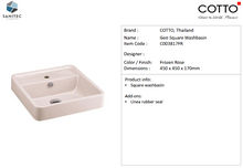 Load image into Gallery viewer, Cotto Geo Square Washbasin Frozen Rose C003817FR