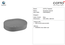 Load image into Gallery viewer, Cotto Sensation Oval Basin Grey C00343MSL