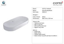 Load image into Gallery viewer, Cotto Olix 90 Countertop Basin C002517