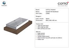 Load image into Gallery viewer, Cotto  Quado 90 Vessel Type Basin C0900