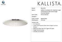 Load image into Gallery viewer, Kallista Air-induction Large Contemporary 30.5 cm Diameter Raindome Single Function Shower P21513-00-AD