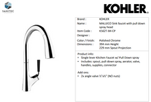 Load image into Gallery viewer, Kohler Malleco Sink Faucet K562T-B4-CP