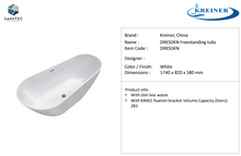 Load image into Gallery viewer, Kreiner Freestanding tub DRESDEN