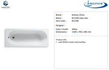Load image into Gallery viewer, Kreiner inlay tub 1500x700x385mm KC1500