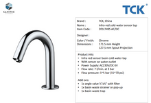 Load image into Gallery viewer, TCK Basin Tap (Sensor at Outlet) AC/DC 201LT49S AC/DC
