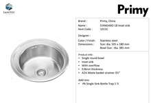 Load image into Gallery viewer, Primy Inlay Round 1Bowl with OF+A2A 1015C