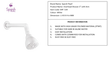 Load image into Gallery viewer, Sparsh Pearl overhead shower 3'' w/arm & flange SHP-539