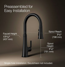 Load image into Gallery viewer, Kohler sink faucet pull down Tone K23764T-4-BL

