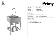 Load image into Gallery viewer, Primy Utility Sink 5057X+4356F
