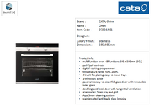 Load image into Gallery viewer, Cata CDP 780 AS BK Multifunction oven - 8 functions 0700.1401
