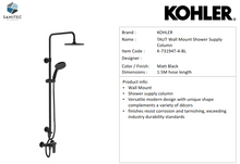 Load image into Gallery viewer, Kohler 2way Shower Column Matt Black K73194T-4-BL
