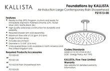 Load image into Gallery viewer, Kallista Air-induction Large Contemporary 30.5 cm Diameter Raindome Single Function Shower P21513-00-AD
