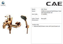 Load image into Gallery viewer, Cae Camellia Exposed Bath/shower mixer with handshower set 17.2430RG
