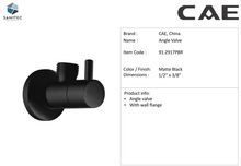 Load image into Gallery viewer, Cae Angle Valve 1/2 x 3/8 91.2917PBR
