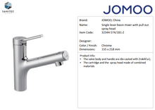 Load image into Gallery viewer, JOMOO 1lever basin mixer w/ pullout spray 32344-574/1B1-Z
