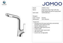 Load image into Gallery viewer, JOMOO 1lever basin mixer w/side handle Chrome 32394-649/1B-Z
