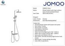 Load image into Gallery viewer, JOMOO shower system w/mixer no spout 36473-463/1B-I011
